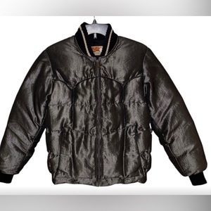 Comfy USA Vintage Metallic Puffer Down Coat